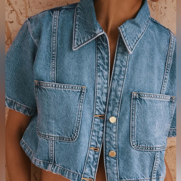 Zara Women's Blue Denim Jacket - Picture 3 of 3